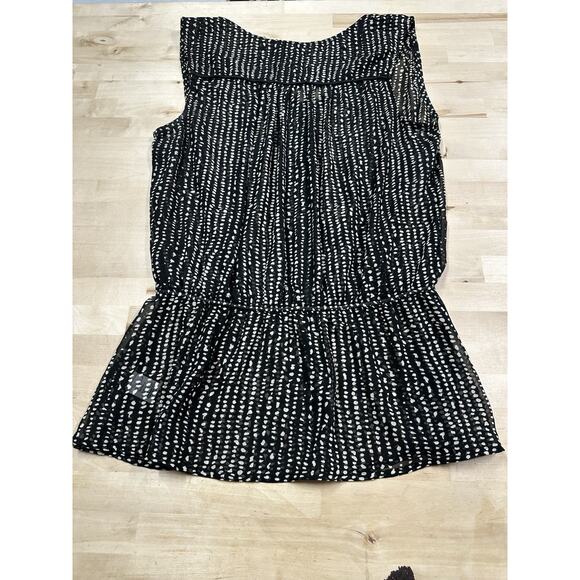 Bobeau Y2K Sleevelss Polka Dot Cinched Waist Size L - Picture 4 of 7